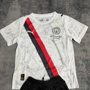 Conjunto Infantil Manchester City away 2025/26 branco